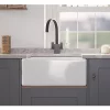 Abode 1 Bowl Fireclay Ceramic Kitchen Sink 595 x 455 x 277mm -Cabinet Hardware shop 635PH P