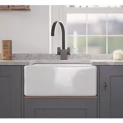 Abode 1 Bowl Fireclay Ceramic Kitchen Sink 595 x 455 x 277mm