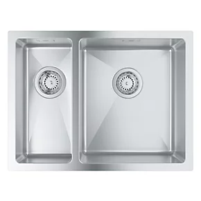 Grohe K700U Right Handed 1.5 Bowl Stainless Steel Undermount Sink 595 x 450mm 4 Grohe K700U Right Handed 1.5 Bowl Stainless Steel Undermount Sink 595 x 450mm - Image 2