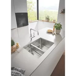 Grohe K700U Right Handed 1.5 Bowl Stainless Steel Undermount Sink 595 x 450mm 8 Grohe K700U Right Handed 1.5 Bowl Stainless Steel Undermount Sink 595 x 450mm -Cabinet Hardware shop 635VY A2