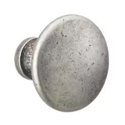 Urfic Round Smooth Cabinet Knob Satin Pewter 40mm