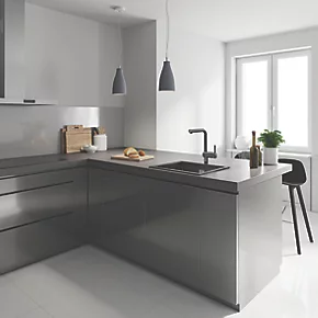 Grohe K700U 1 Bowl Granite Composite Sink Black Non-Handed 533 x 457mm 5 Grohe K700U 1 Bowl Granite Composite Sink Black Non-Handed 533 x 457mm - Image 3