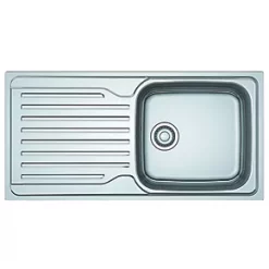 Franke Antea 1 Bowl Stainless Steel Reversible Inset Sink & Drainer 1000 x 500mm