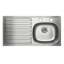 Carron Phoenix 1 Bowl Stainless Steel Kitchen Sink 940 x 485mm
