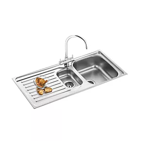 Franke Antea 1.5 Bowl Stainless Steel Reversible Inset Sink & Drainer 1000 x 500mm 4 Franke Antea 1.5 Bowl Stainless Steel Reversible Inset Sink & Drainer 1000 x 500mm - Image 2