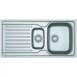 Franke Antea 1.5 Bowl Stainless Steel Reversible Inset Sink & Drainer 1000 x 500mm