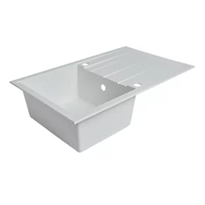 1 Bowl Plastic & Resin Kitchen Sink & Drainer White Reversible 800 x 500mm 3 1 Bowl Plastic & Resin Kitchen Sink & Drainer White Reversible 800 x 500mm