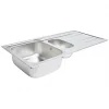 1.5 Bowl Stainless Steel Kitchen Sink & Drainer 1000 x 500mm
