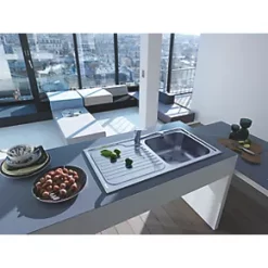 Franke Galassia 1 Bowl Stainless Steel Inset Kitchen Sink 1000 x 500mm -Cabinet Hardware shop 8045F A3