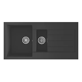 ETAL Comite 1.5 Bowl Granite Composite Kitchen Sink Black Reversible 1000 x 500mm 4 ETAL Comite 1.5 Bowl Granite Composite Kitchen Sink Black Reversible 1000 x 500mm - Image 2