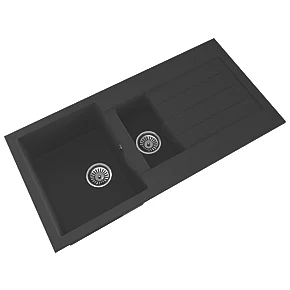 ETAL Comite 1.5 Bowl Granite Composite Kitchen Sink Black Reversible 1000 x 500mm 3 ETAL Comite 1.5 Bowl Granite Composite Kitchen Sink Black Reversible 1000 x 500mm