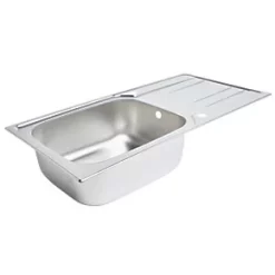 1 Bowl Stainless Steel Kitchen Sink & Drainer 1000 x 500mm