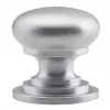 Fingertip Design Victorian Cupboard Knob Satin Chrome 32mm