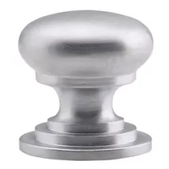 Fingertip Design Victorian Cupboard Knob Satin Chrome 32mm