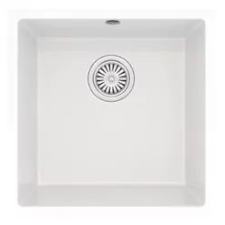 ETAL Comite 1 Bowl Granite Composite Kitchen Sink Matt White 440 x 440mm -Cabinet Hardware shop 929RG A1