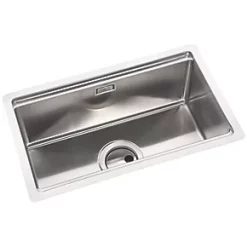 Abode Studio 1 Bowl Stainless Steel Undermount & Inset Kitchen Sink 500 x 300mm