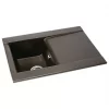 Abode Aspekt 1 Bowl Granite Composite Kitchen Sink Black Metallic Reversible 716 x 500mm -Cabinet Hardware shop 973RK P